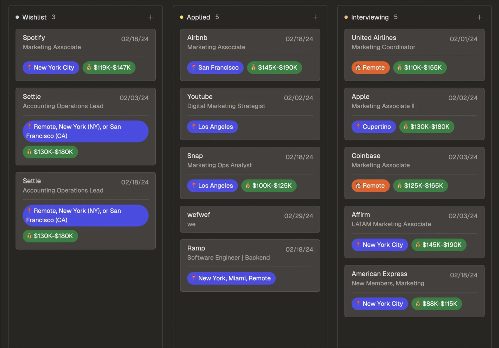 Track jobs at every step