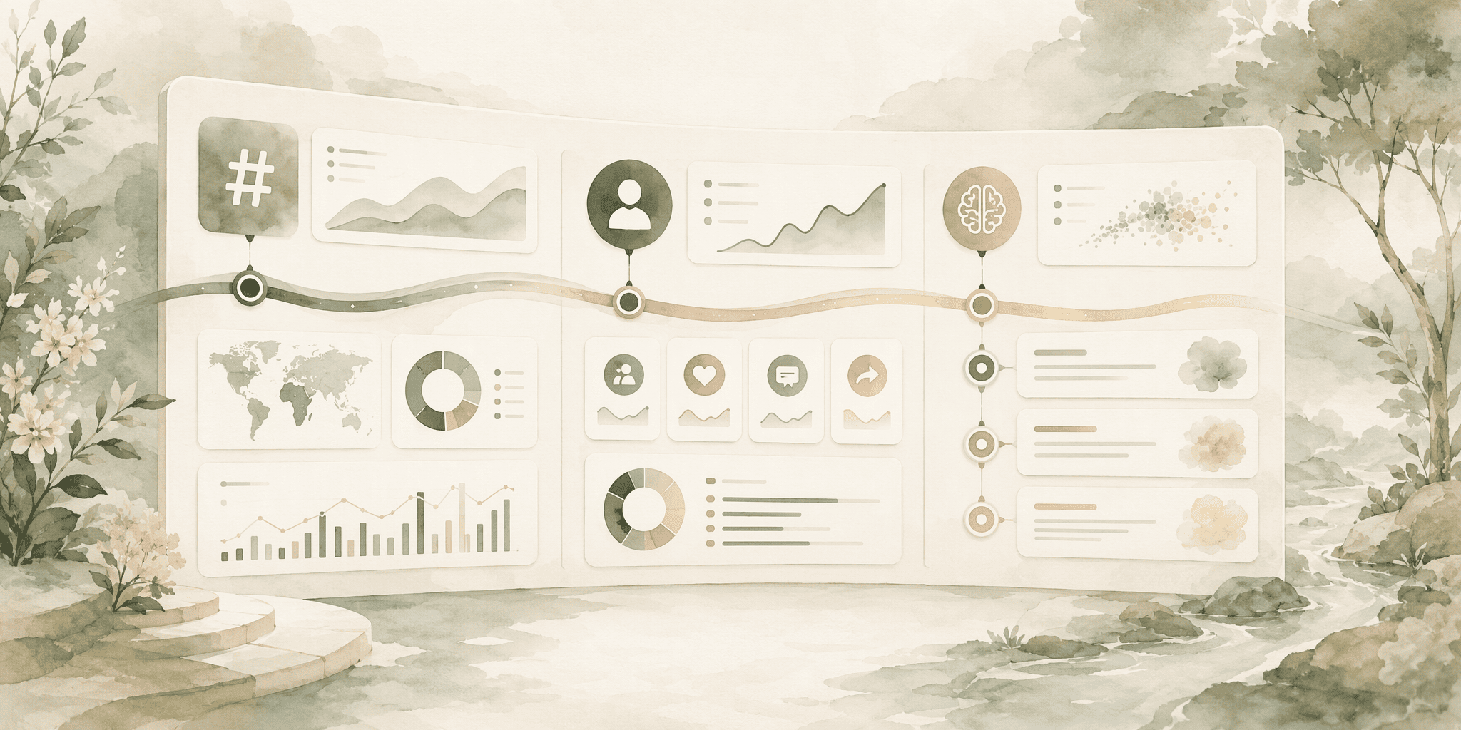 Illustration for 4. Keyhole: Hashtag and Profile Monitoring Bridging Social and AI
