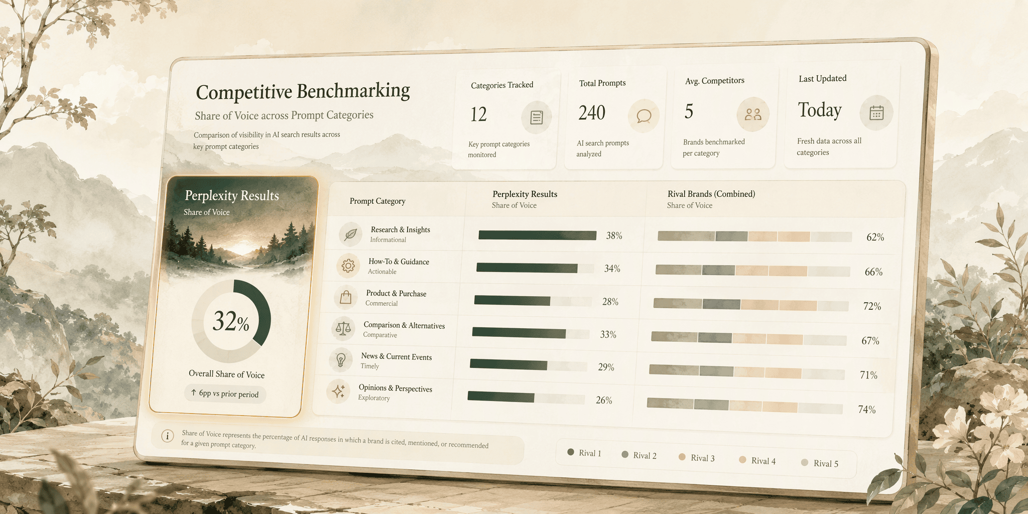 Illustration for Peec AI: Competitive Benchmarking and Perplexity Insights