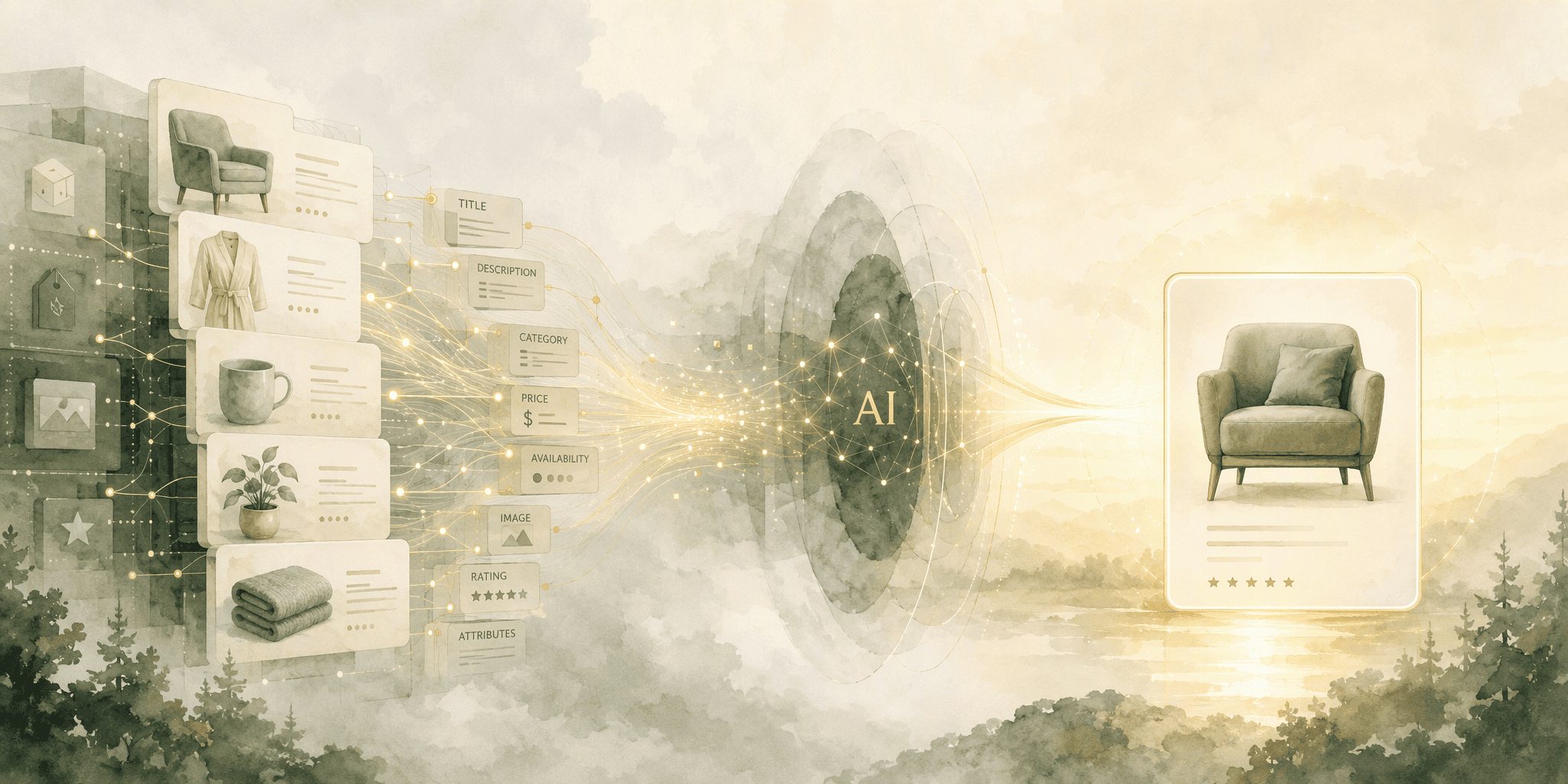 Illustration for Step 5: Integrate Product Feeds for AI-Powered Commerce