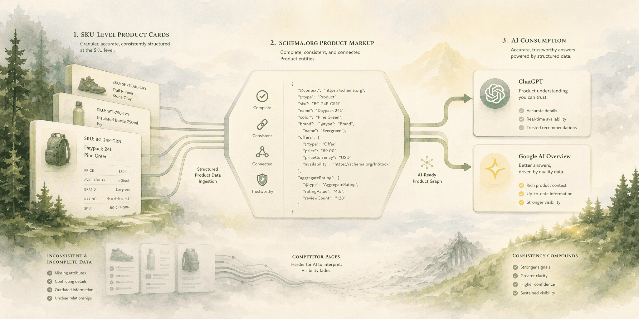 Illustration for 5. Schema App: Structured Data Management to Combat 62% Brand Recommendation Disagreement