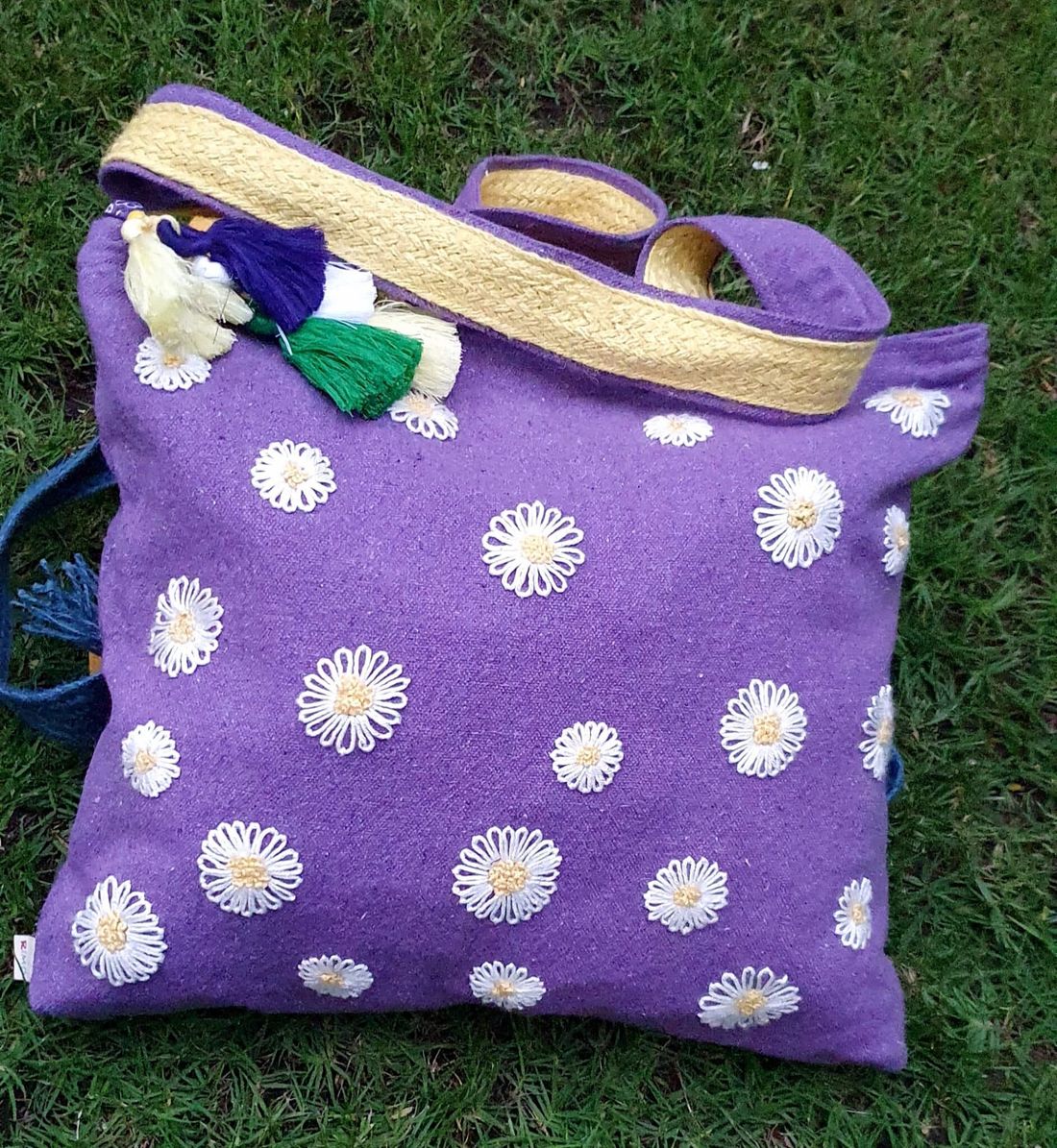 شنطة — Big Violet Daisy — Bag — Big Violet Daisy (3)