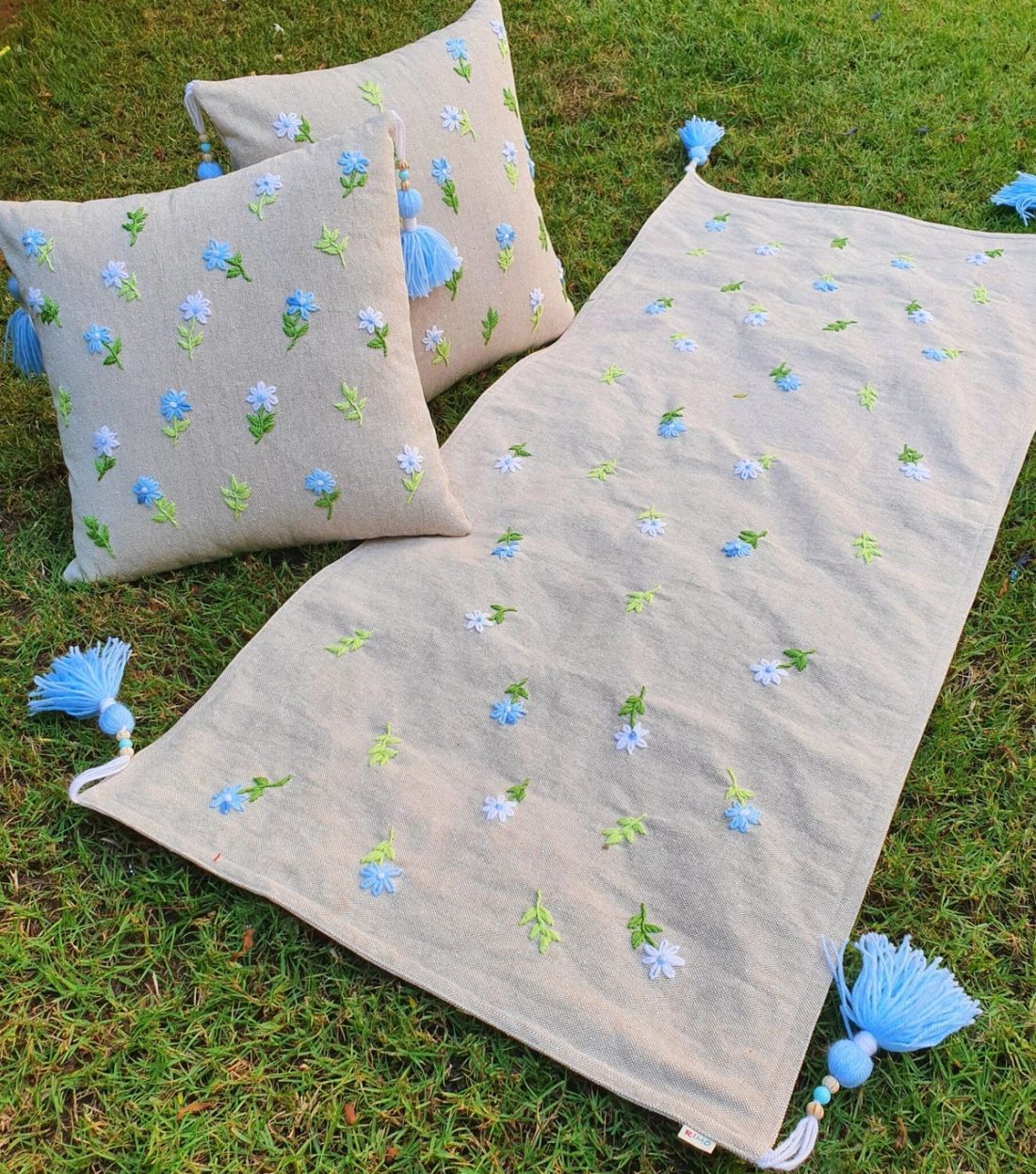 مفرش — Lazy Daisy Flower — Runner — Lazy Daisy Flower (3)