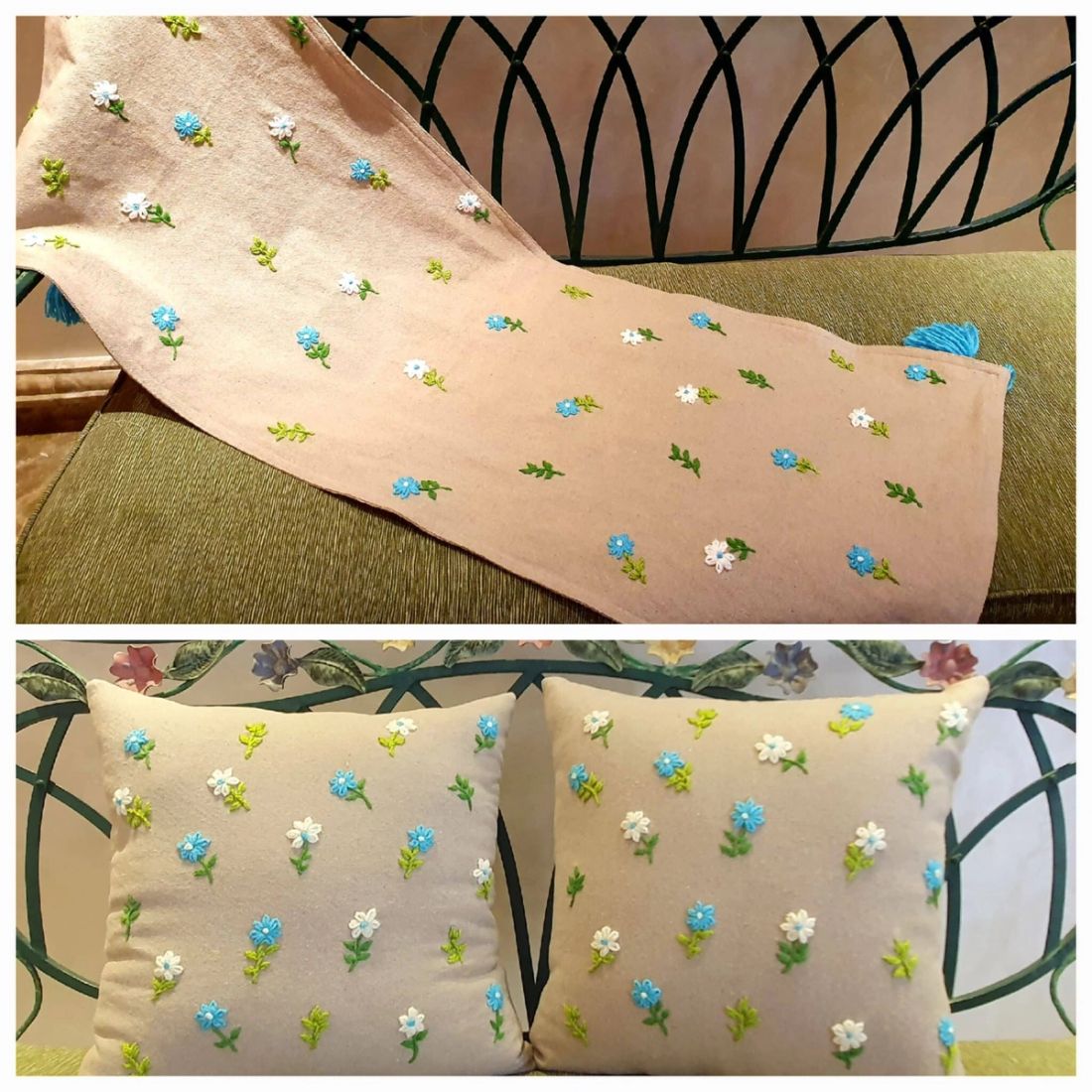 مفرش — Lazy Daisy Flower — Runner — Lazy Daisy Flower (2)