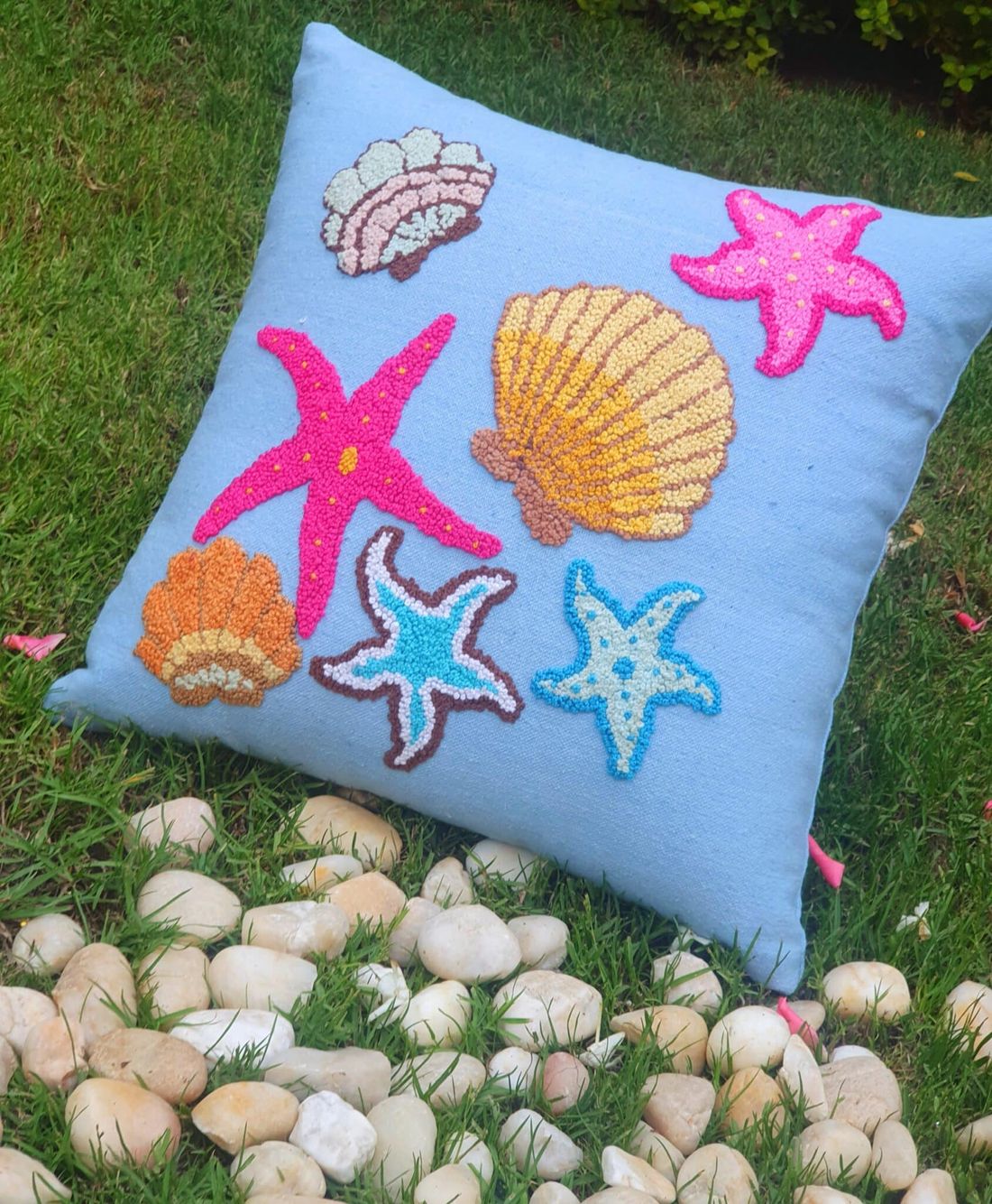 وسادة — Light Blue Colorful Sea Icons Cushions — Cushion — Light Blue Colorful Sea Icons Cushions (2)