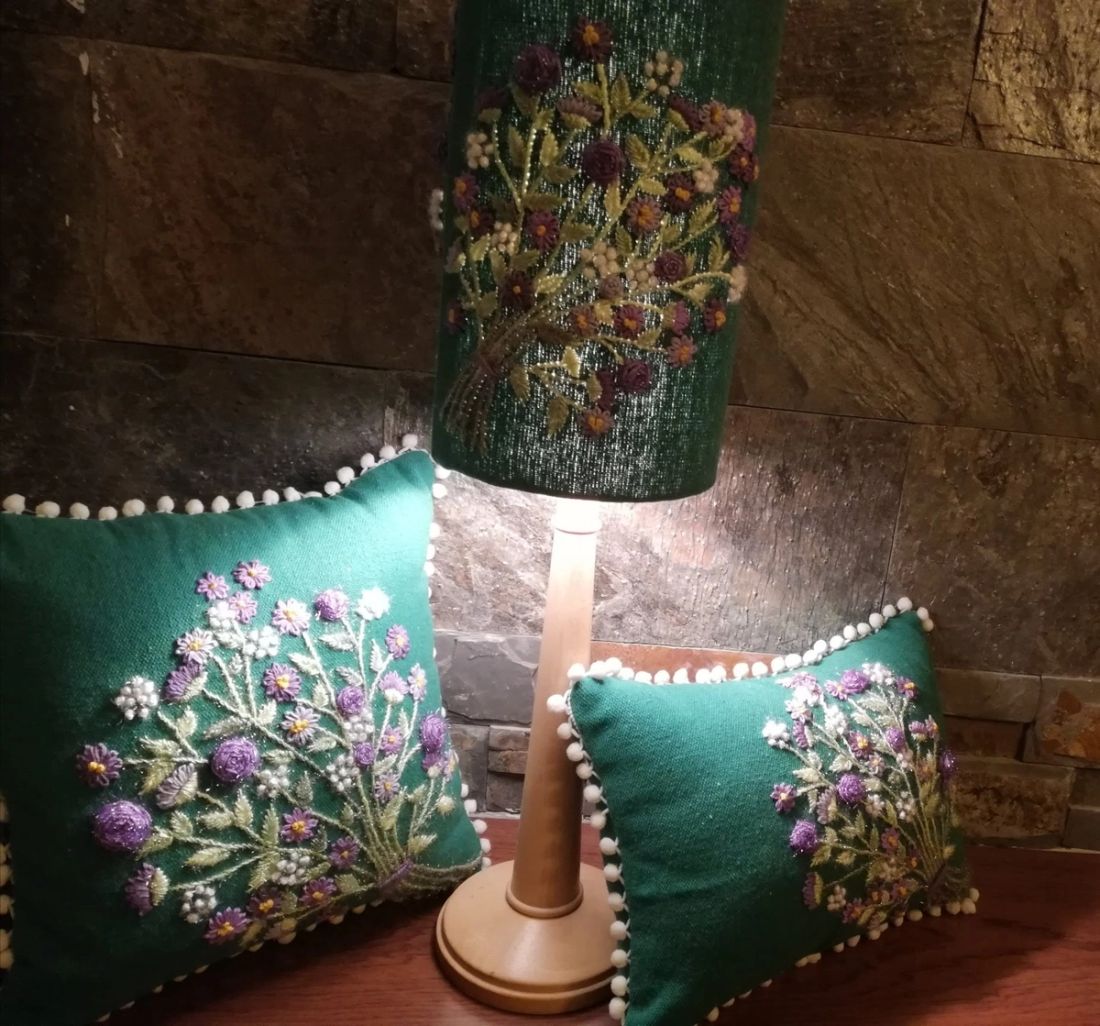 أباجورة — بوكيه أخضر — Side Lamp — Green Bouquet (1)