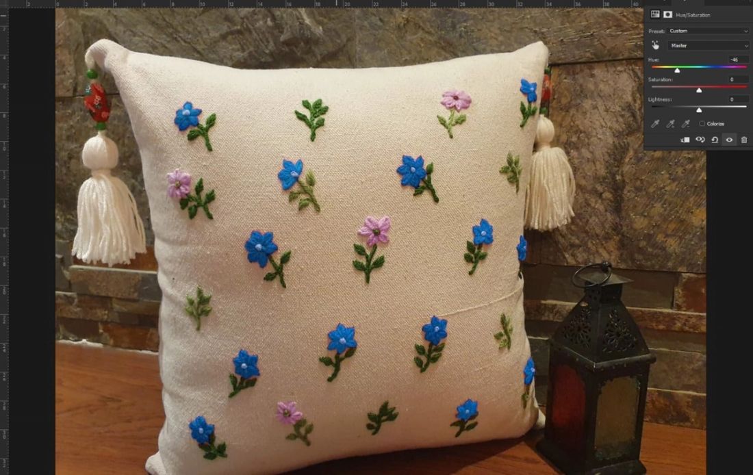 وسادة — Blue Lazy Daisy Flower — Cushion — Blue Lazy Daisy Flower (1)
