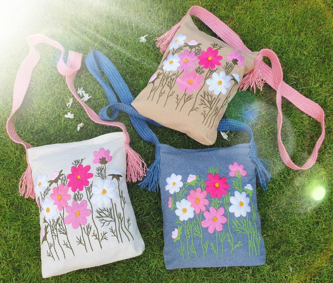 شنطة — Pinkish Flowers — Bag — Pinkish Flowers (1)