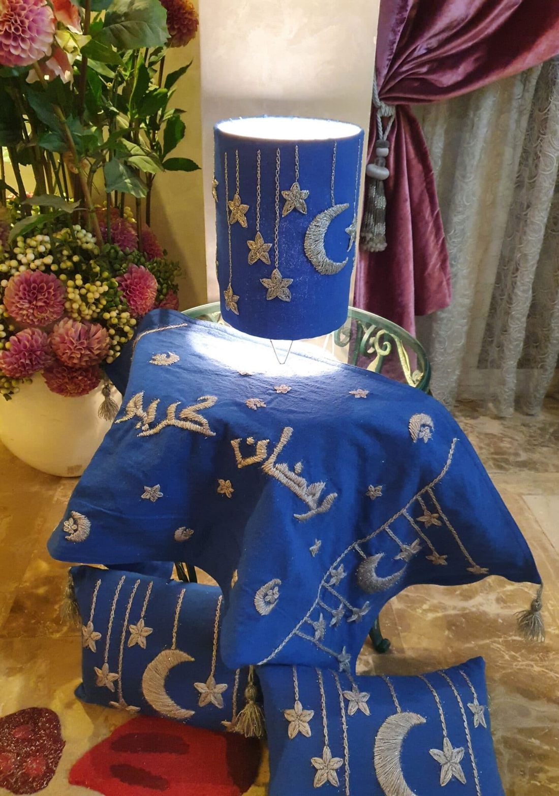 مفرش — Ramadan Stars Royal Blue — Runner — Ramadan Stars Royal Blue (5)