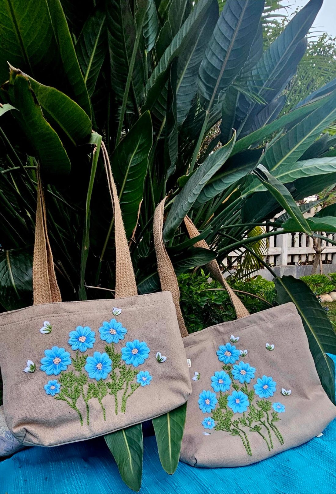 شنطة — Beige And Blue Garden — Bag — Beige And Blue Garden (1)