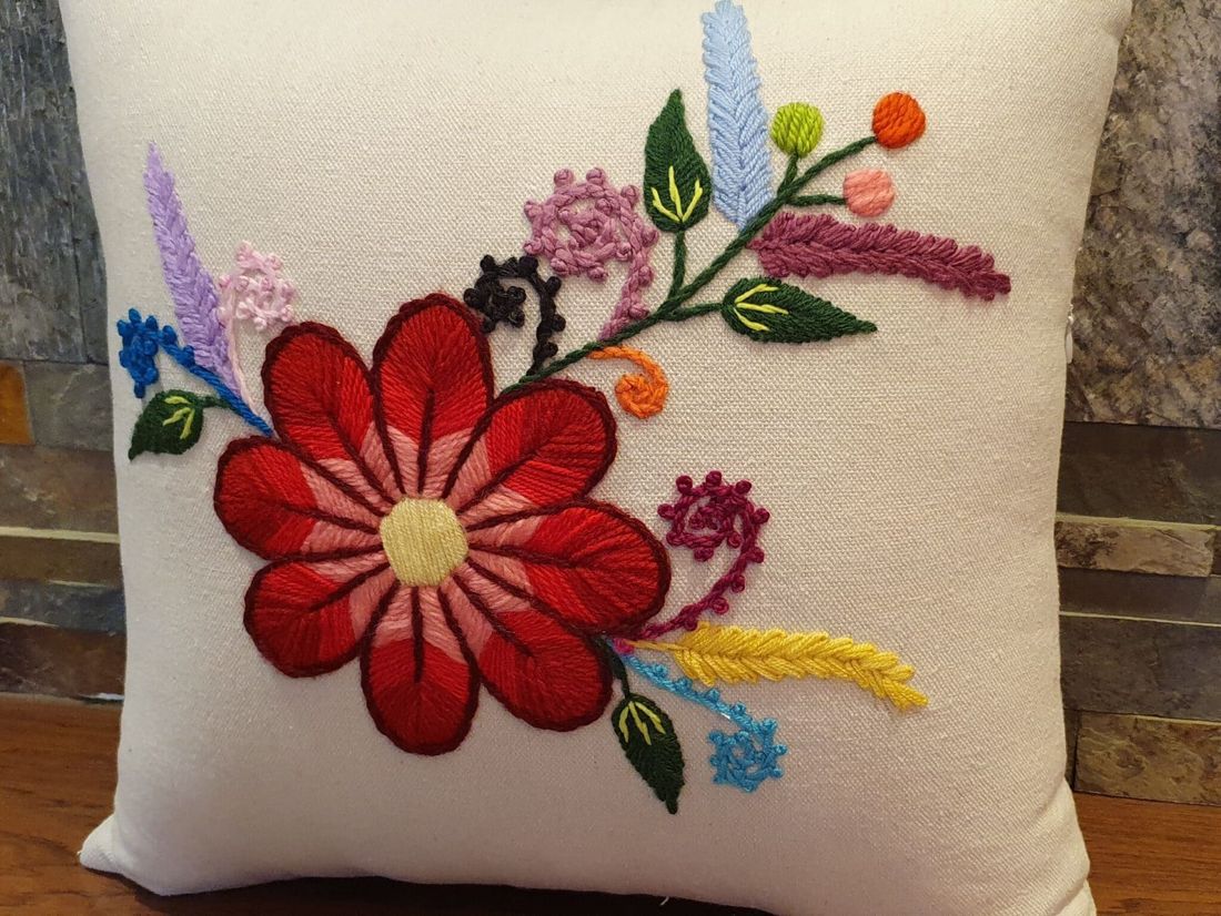 وسادة — 1 Round Flower — Cushion — 1 Round Flower (4)