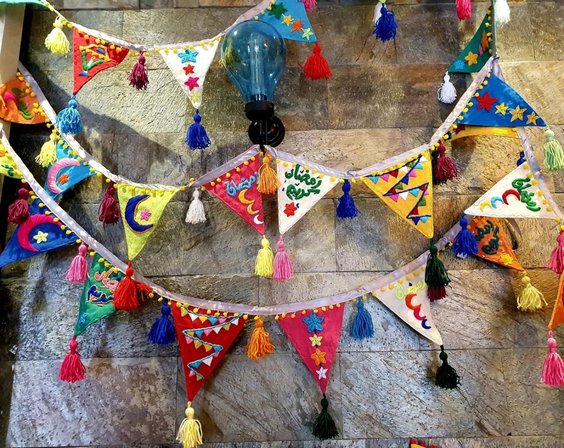فروع زينة رمضان - شراشيب — Ramadan Decor Branch - With Tassels (2)