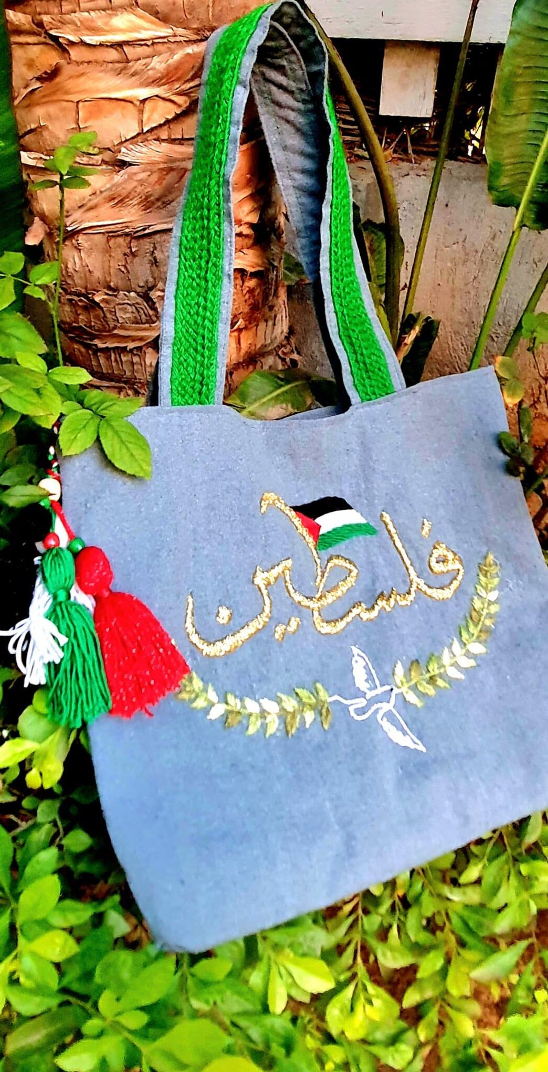 توت باج — فلسطين غصن الزيتون — Tote Bag — Palestine Olive Branch (2)