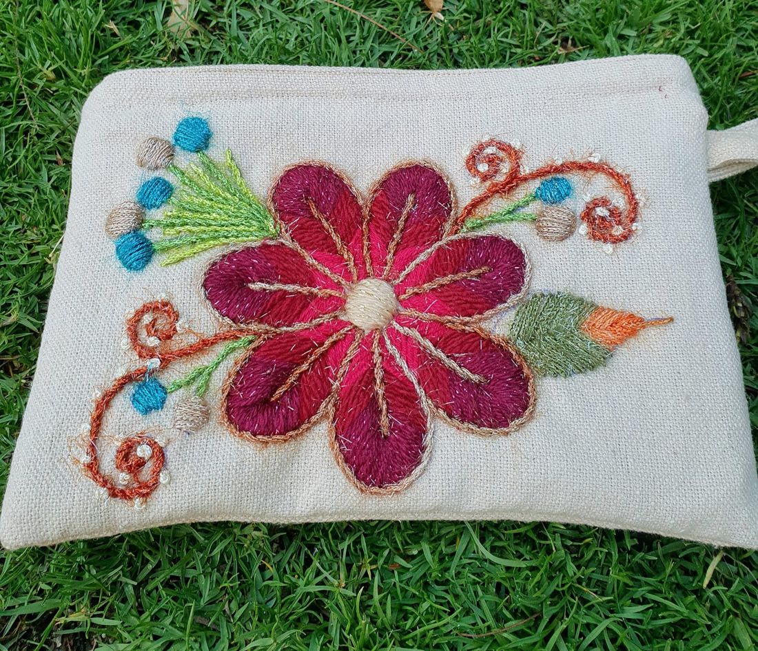شنطة — وردة كبيرة — Clutch — Big Flower (6)