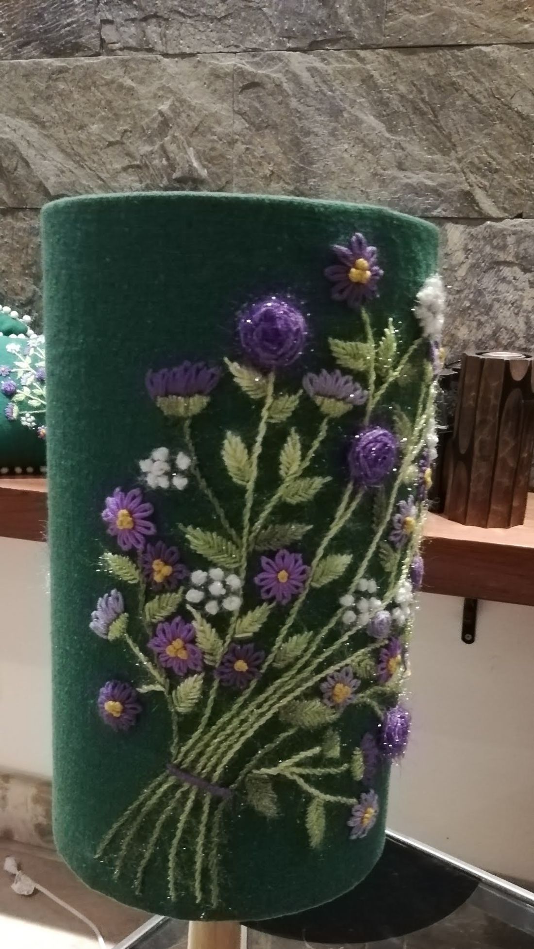 أباجورة — بوكيه أخضر — Side Lamp — Green Bouquet (2)