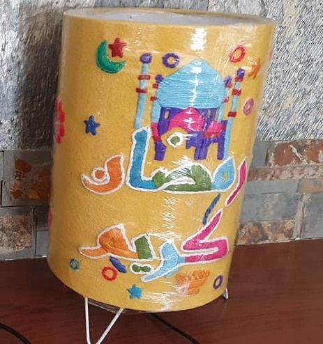 معلّقة — Ramadan Kareem Mandala Yellow Fanoos — Wall Hanging — Ramadan Kareem Mandala Yellow Fanoos