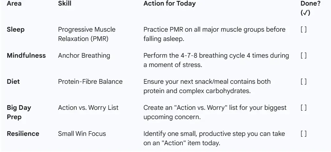 Get the Daily Anxiety Skill Builder Checklist: Print-friendly and instantly usable techniques to manage everyday worry.