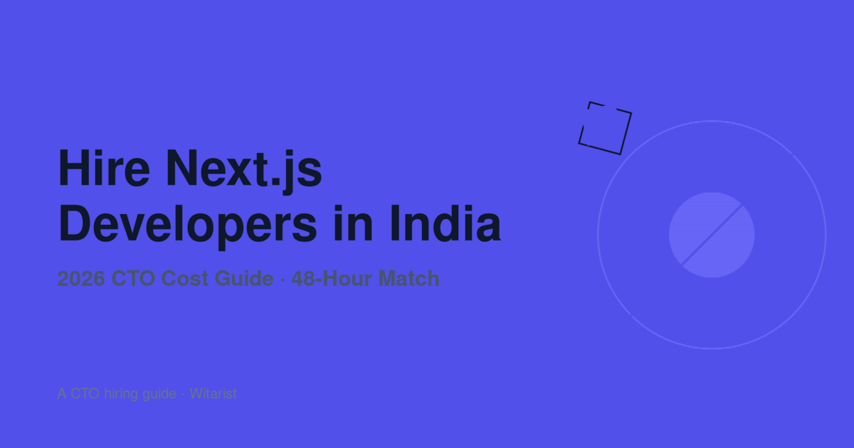 Hire Next.js developers in India — Witarist 2026 CTO cost and hiring guide