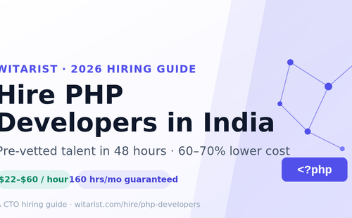 Hire PHP Developers in India 2026 — Witarist CTO cost & skills guide