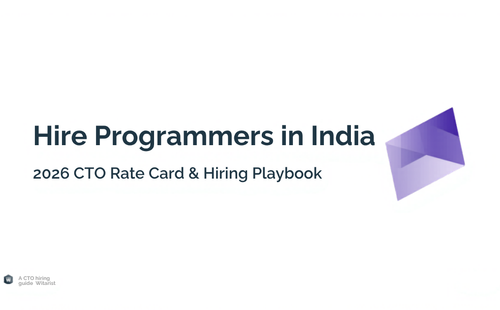 Hire Programmers in India 2026 — CTO rate card and hiring playbook by Witarist