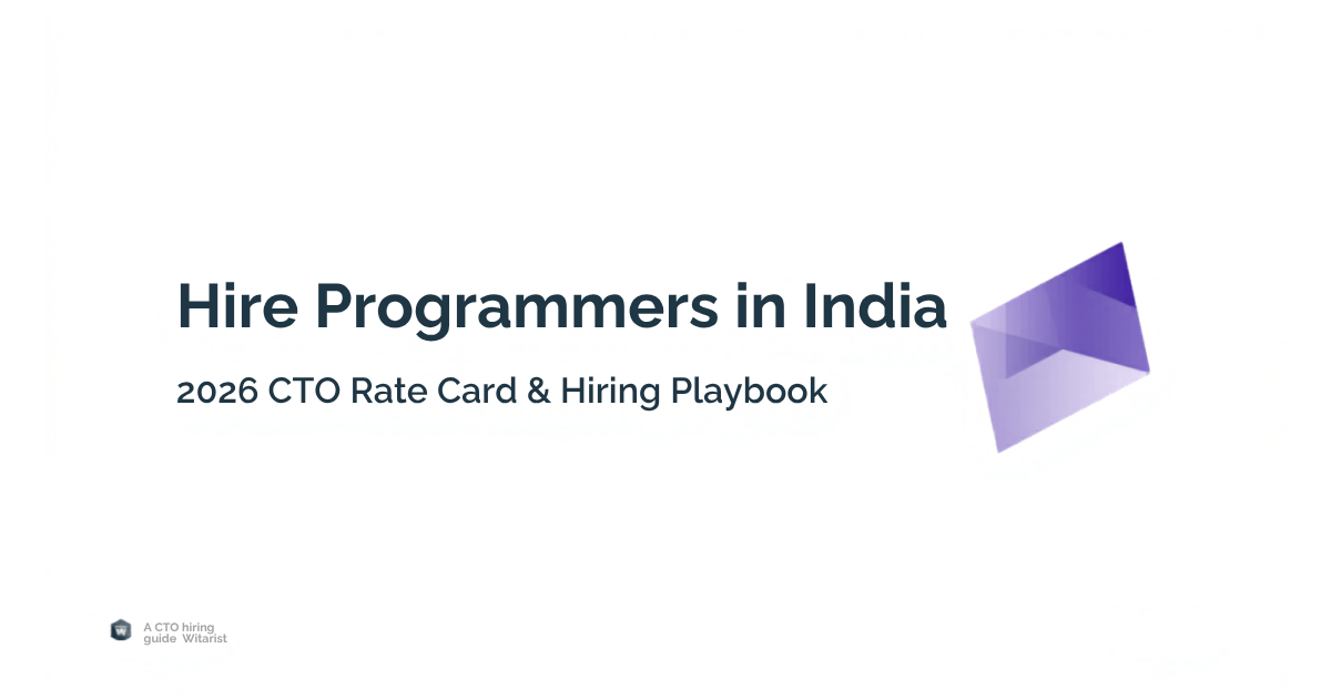 Hire Programmers in India 2026 — CTO rate card and hiring playbook by Witarist