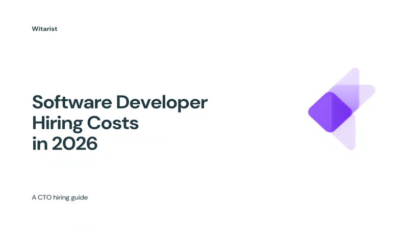 Software developer hiring costs comparison chart — US vs India rate cards for CTOs and founders, Witarist 2026 guide