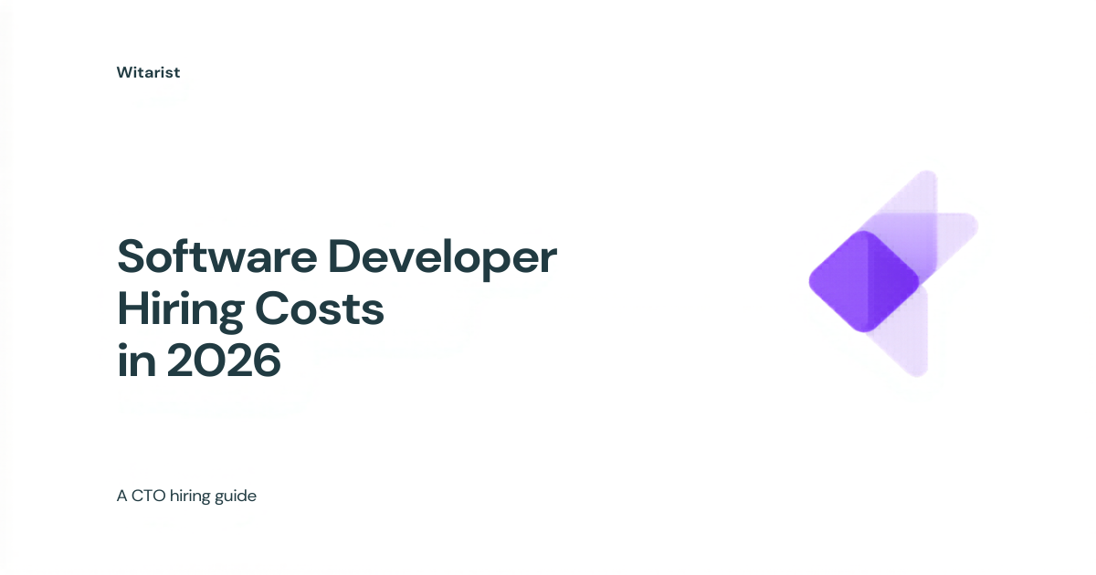 Software developer hiring costs comparison chart — US vs India rate cards for CTOs and founders, Witarist 2026 guide