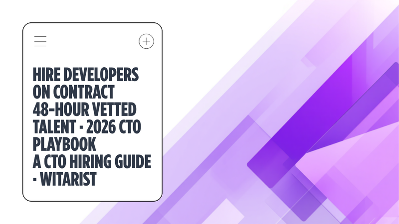 Node.js vs React 2026 CTO hiring guide — Witarist staff augmentation