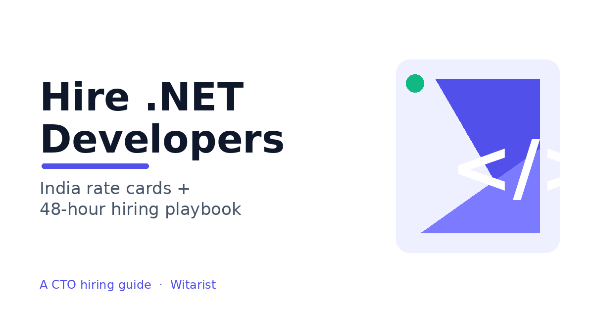 Witarist 2026 React rate card cover - cost to hire React developers in India by seniority