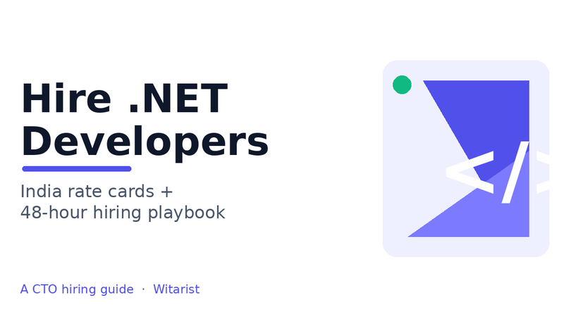 Witarist 2026 React rate card cover - cost to hire React developers in India by seniority
