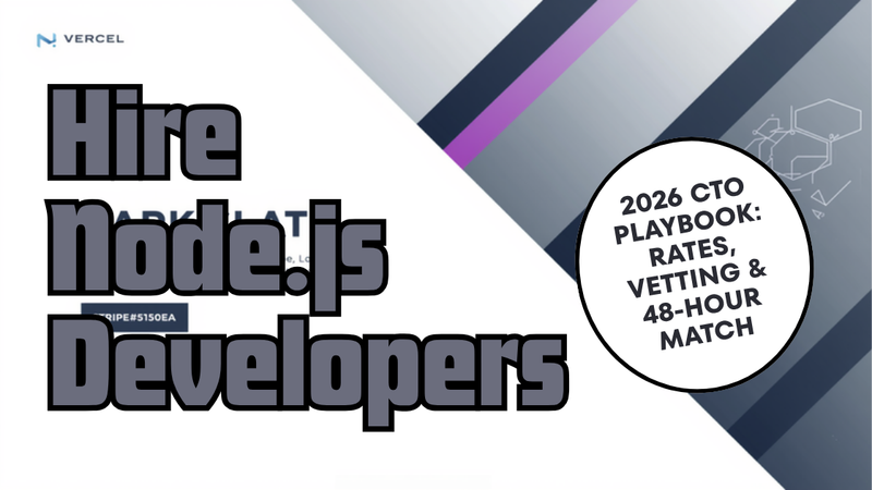 Hire Node.js Developers — 2026 CTO Playbook with rates, vetting matrix, and 48-hour hiring timeline by Witarist