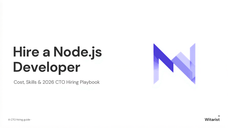 Hire a Node.js Developer — 2026 CTO rate card and hiring playbook by Witarist