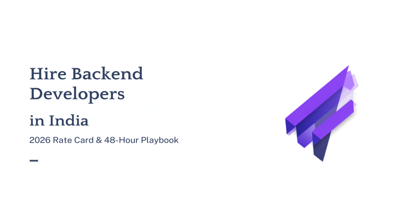 Hire backend developers in India 2026 — Witarist rate card and 48-hour hiring playbook hero