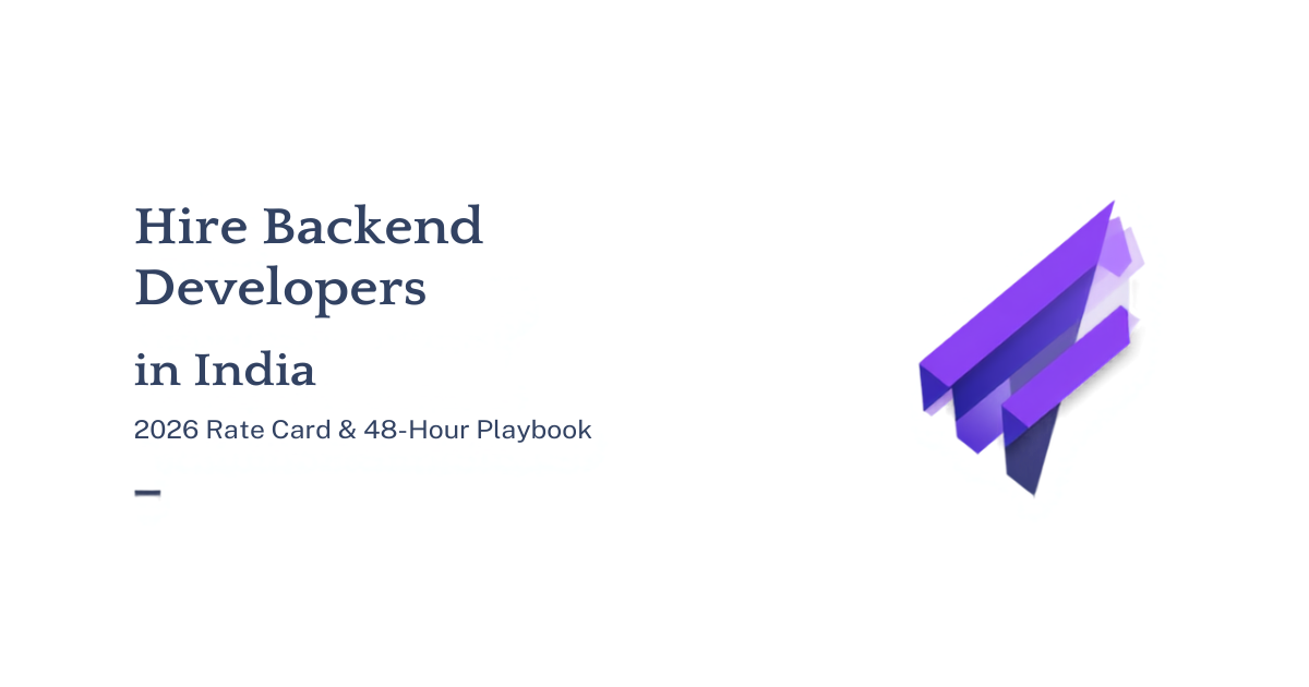 Hire backend developers in India 2026 — Witarist rate card and 48-hour hiring playbook hero