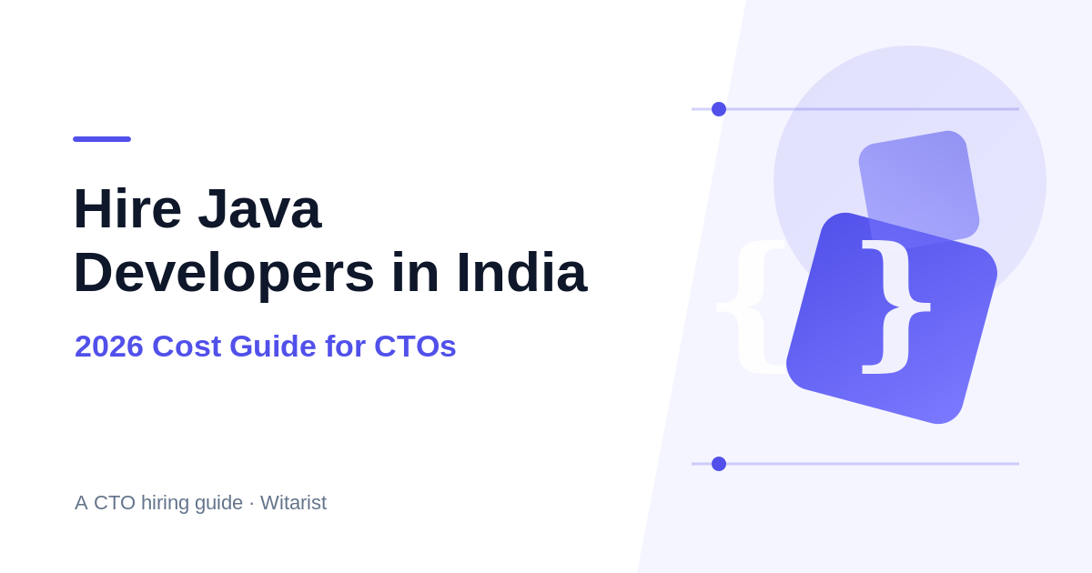 Hire Java developers in India 2026 cost guide — Witarist