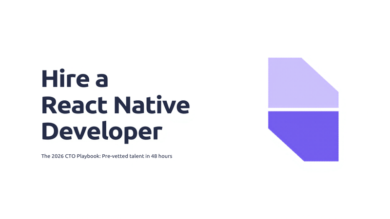 Hire a React Native developer in 2026 — Witarist CTO playbook hero