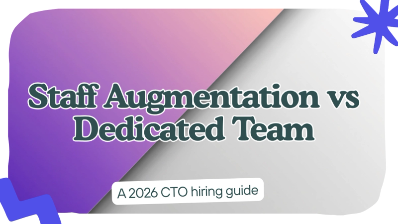 Witarist 2026 CTO hiring guide cover — staff augmentation vs dedicated development team comparison