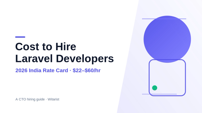 Witarist 2026 India rate card cover — cost to hire Laravel developers by seniority