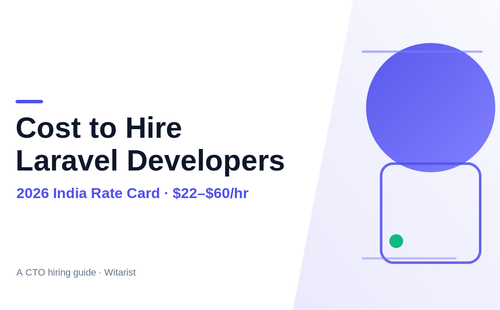 Witarist 2026 India rate card cover — cost to hire Laravel developers by seniority