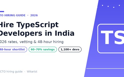 Witarist 2026 India rate card cover — cost to hire dedicated developers by seniority