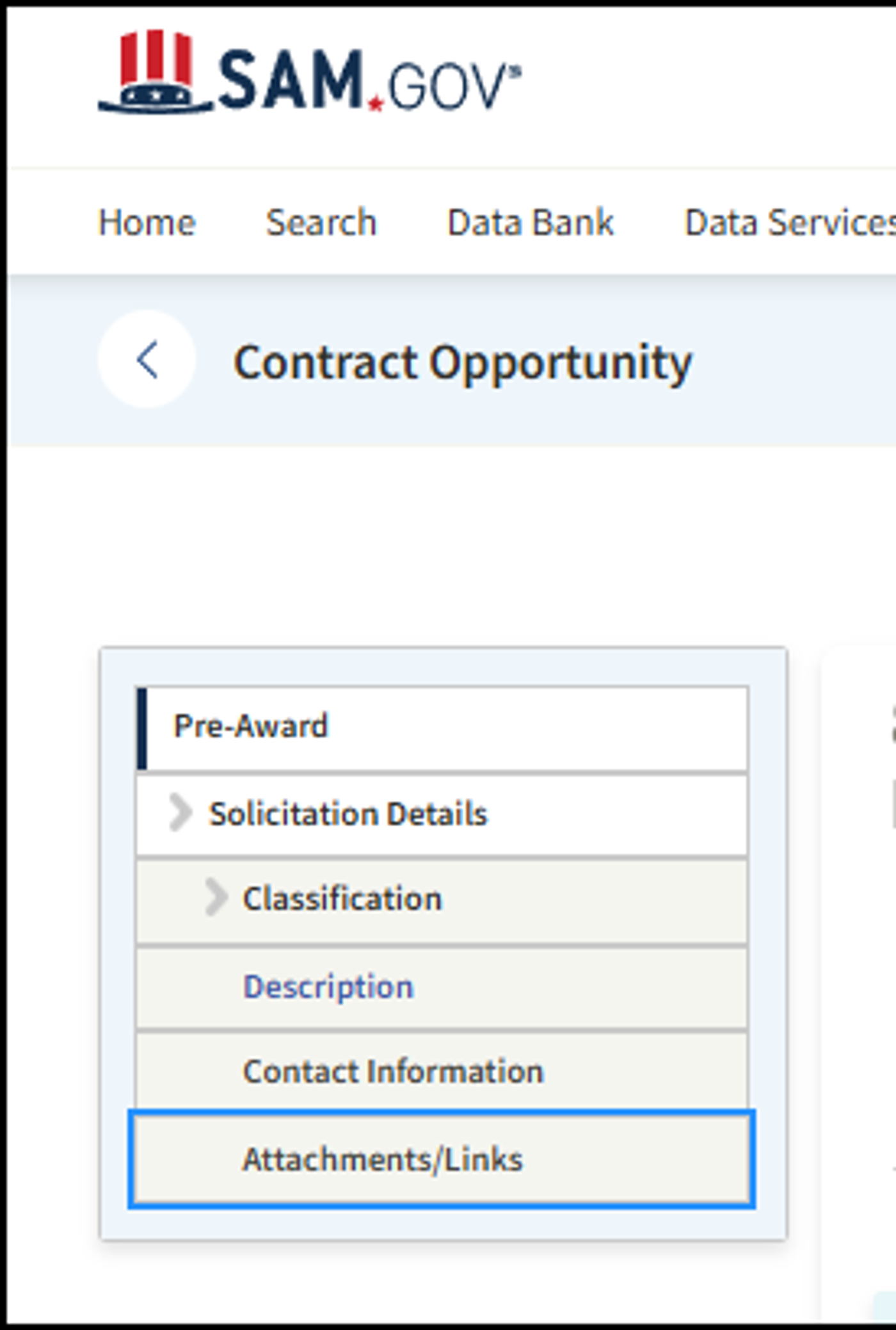 Attachments/Links on a closed SAM.gov solicitation.