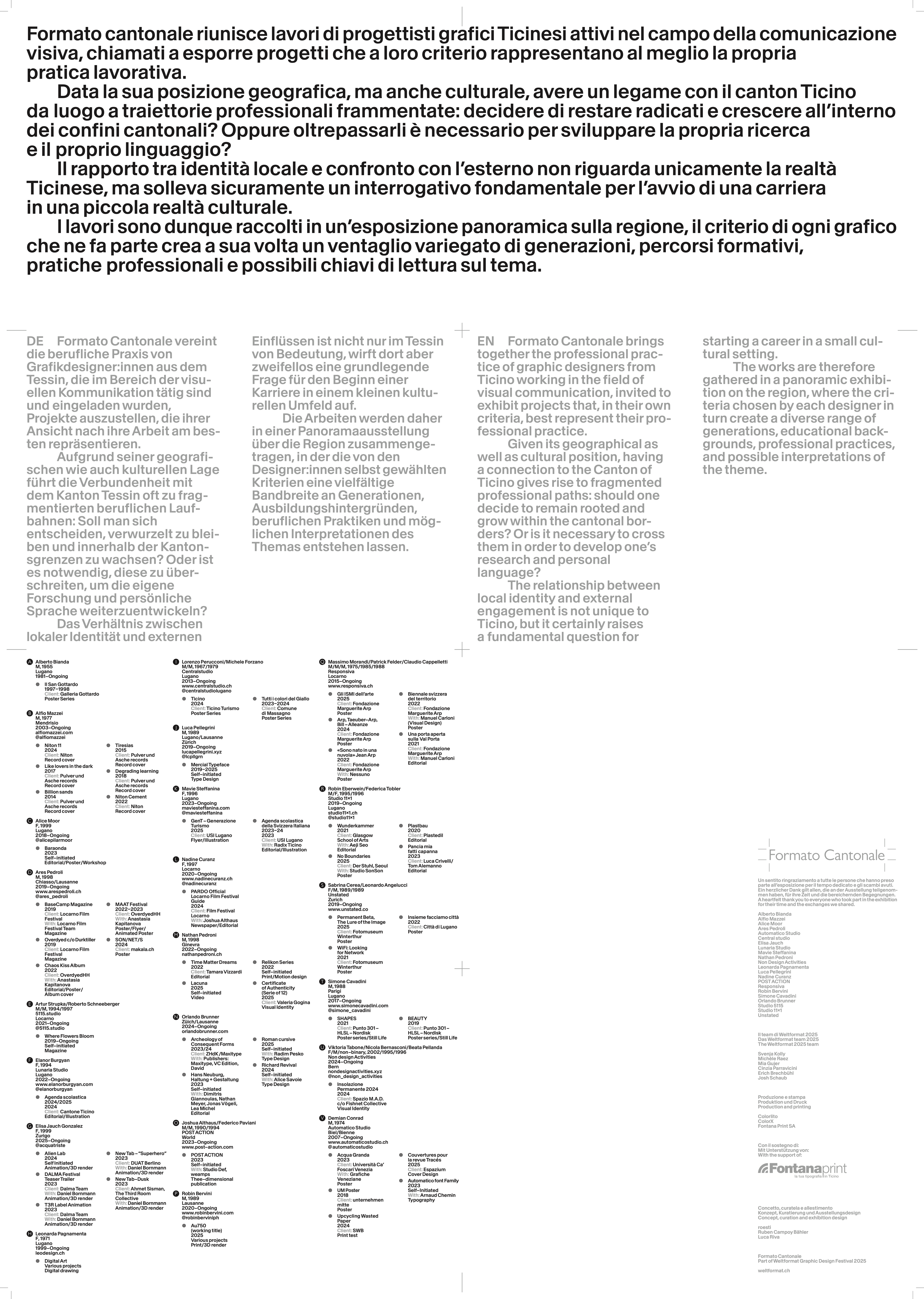 Formato Cantonale A1 Poster