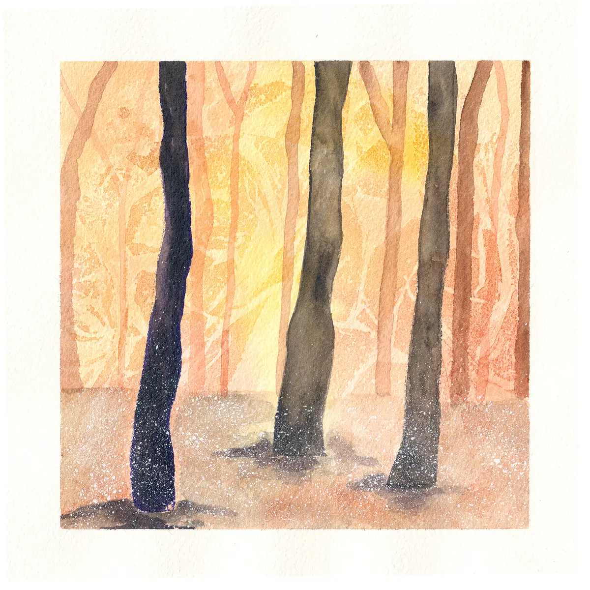 Forêt lumineuse jaune