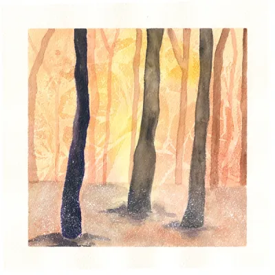 Forêt lumineuse jaune