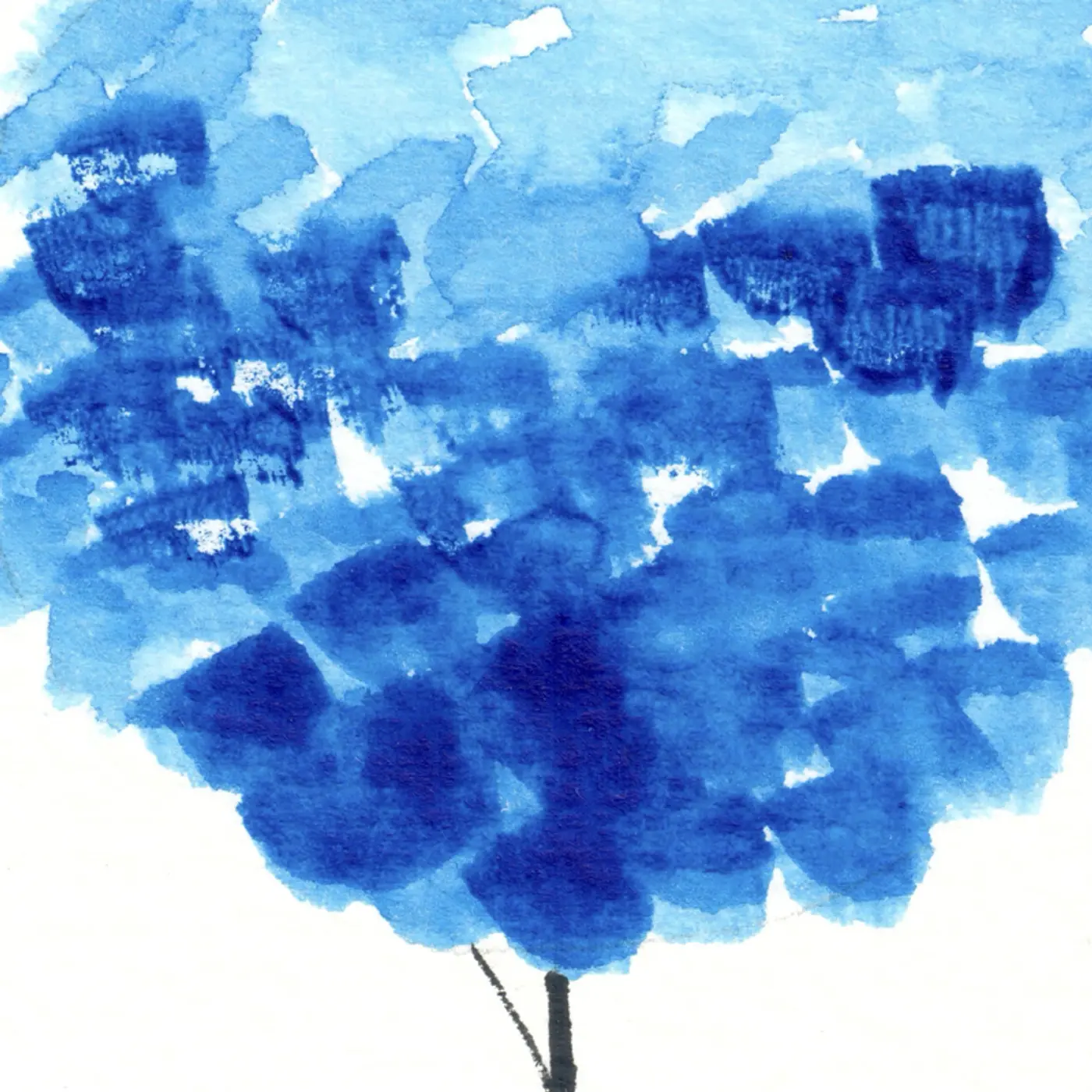 Arbre cailloux bleu — Matière