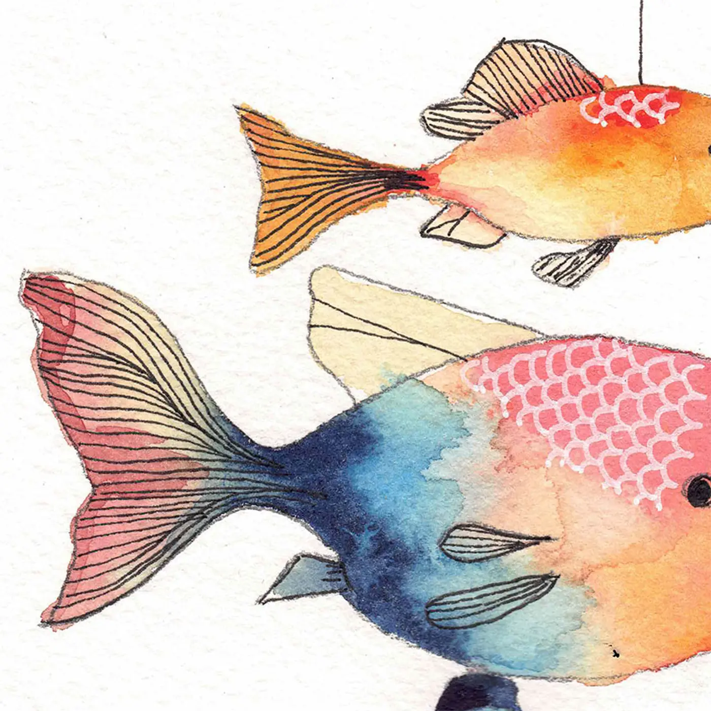 Femme à tête de poisson — Matière
