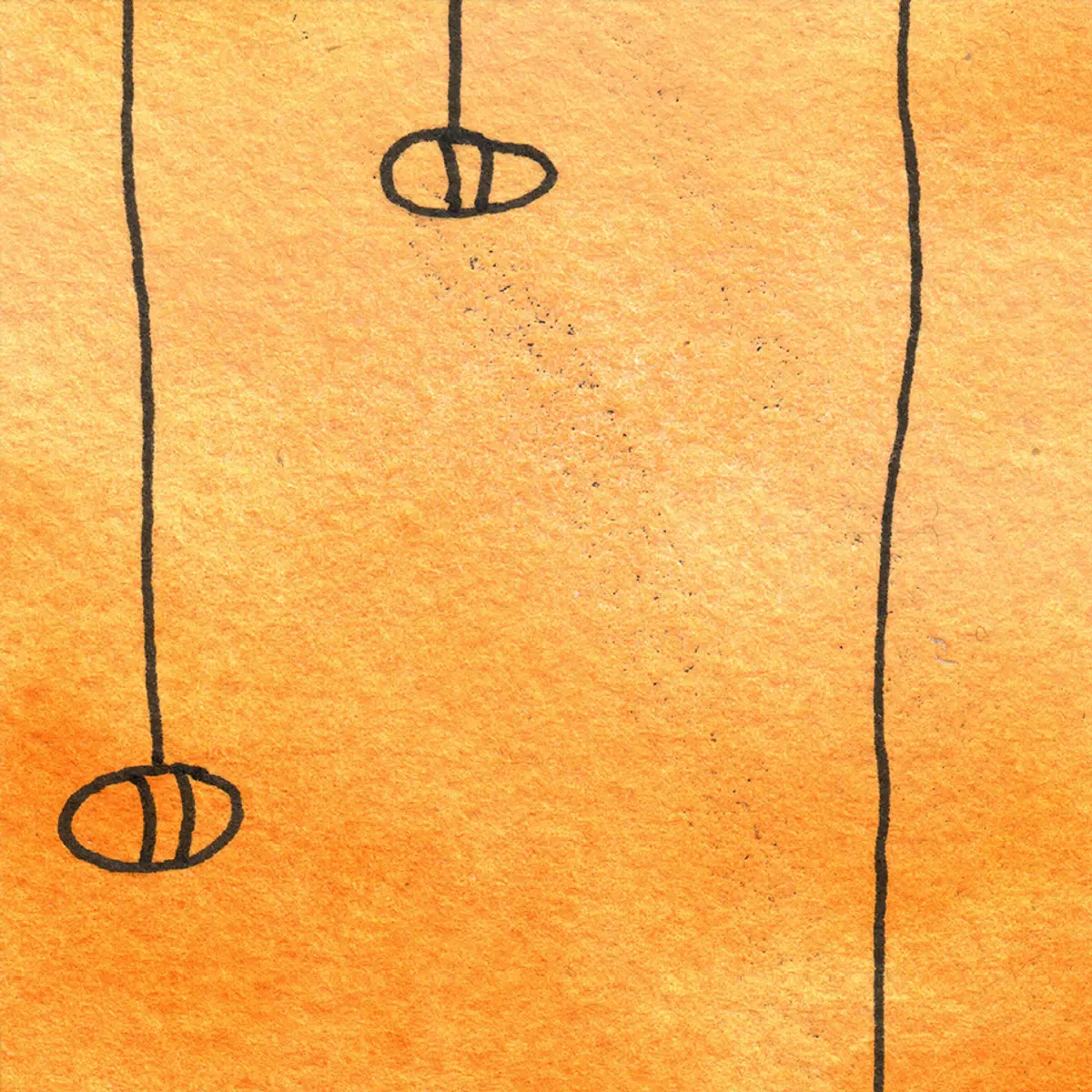 Arbre caillou fleurs noires et blanches — détail 3