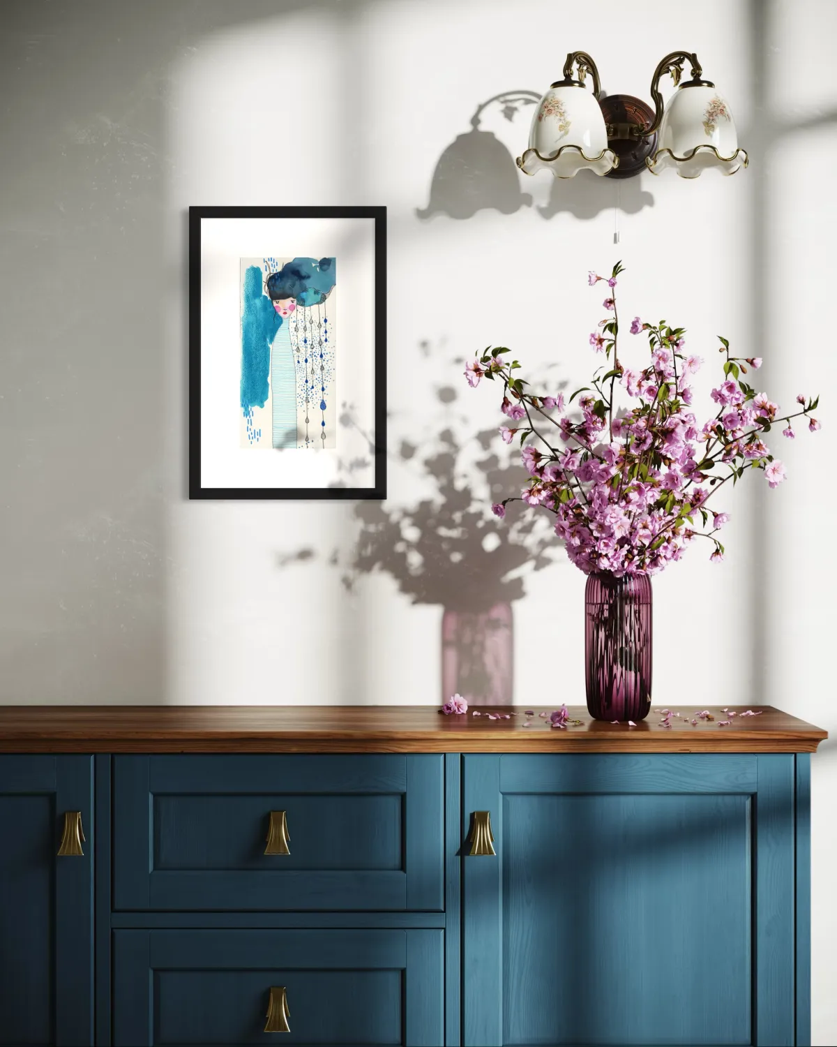 Femme sous la pluie — détail 5