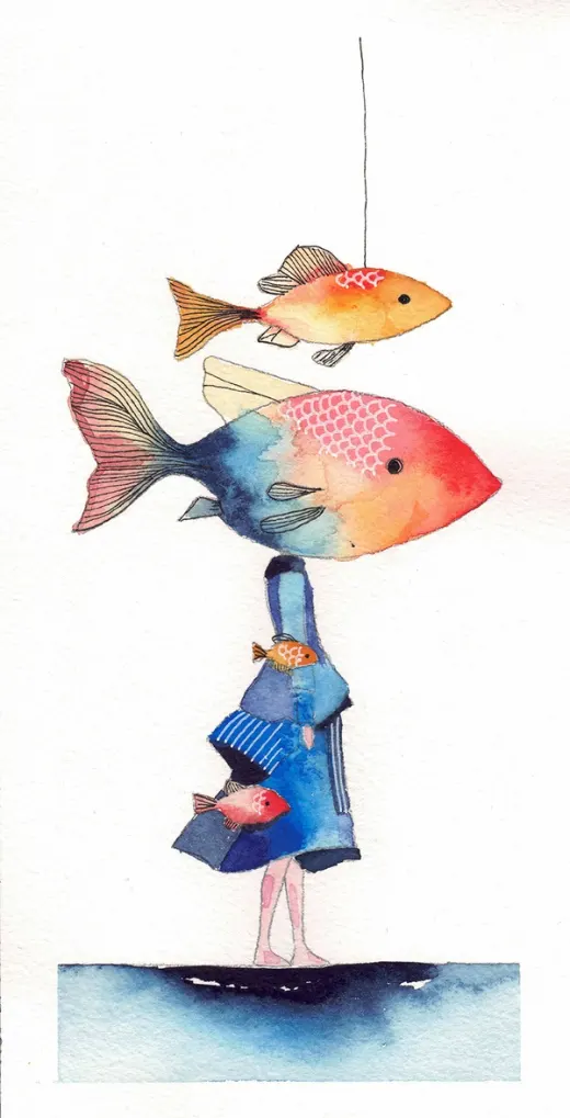Femme à tête de poisson