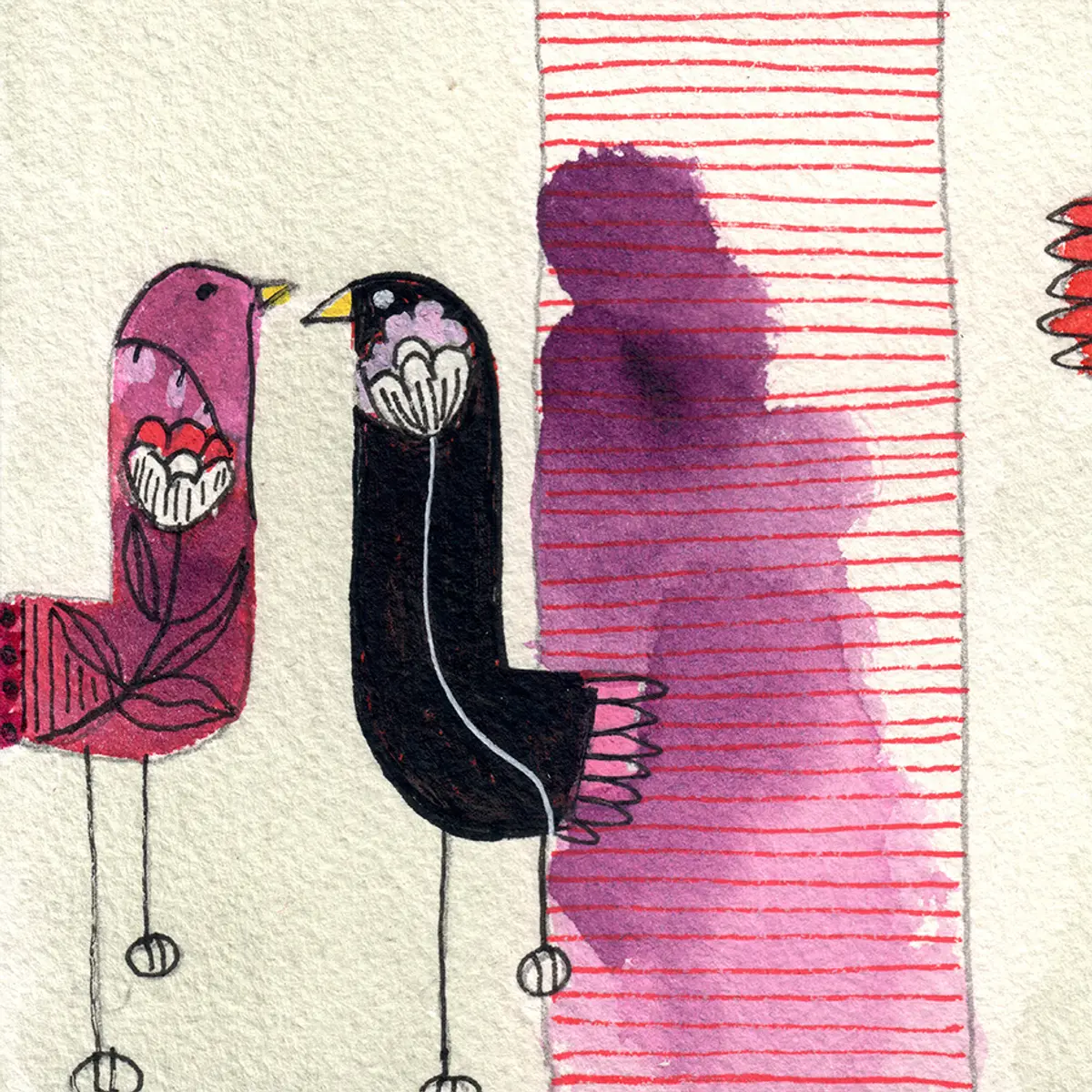 Femme oiseau et gravité — détail 3